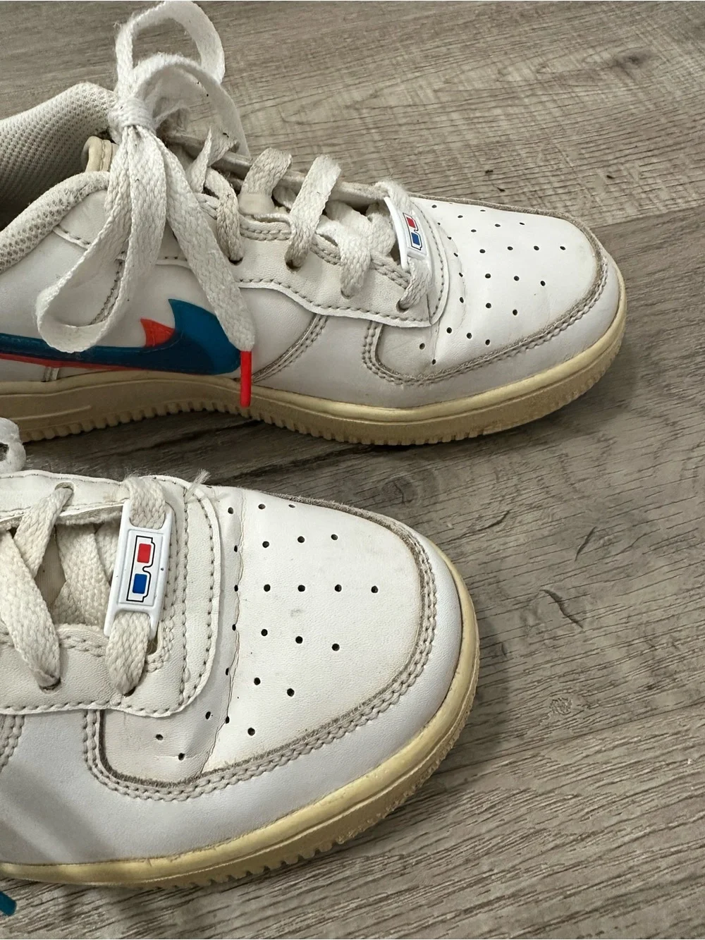 Nike Air Force 1 Low Multi-Color Swoosh Kids Size ~3.5Y / CN 235